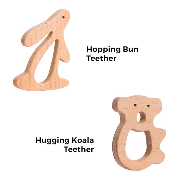 Hopping Bun Teether + Hugging Koala Teether